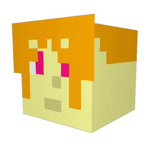ipigslet Minecraft avatar head, 3D render