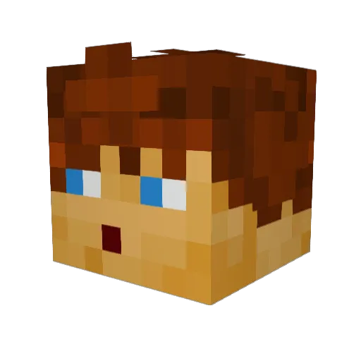 ipk Minecraft avatar head, 3D render