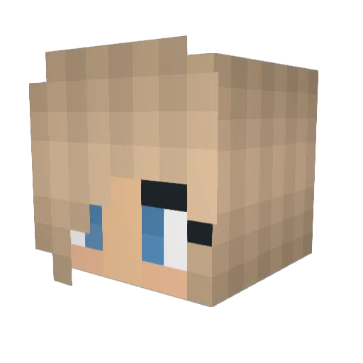 ipniltak Minecraft avatar head, 3D render