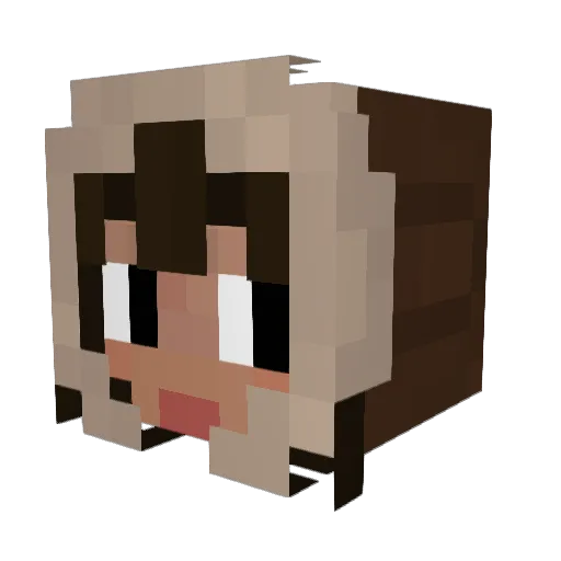 ipodmp3 Minecraft avatar head, 3D render