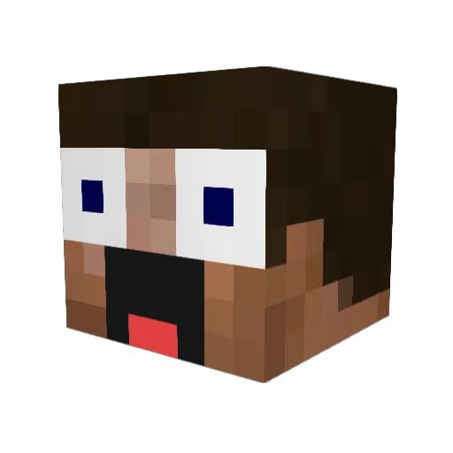 ipone13promax Minecraft avatar head, 3D render