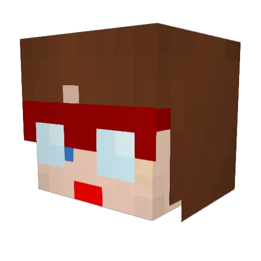 ipponmatu Minecraft avatar head, 3D render