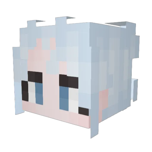 ipramG Minecraft avatar head, 3D render