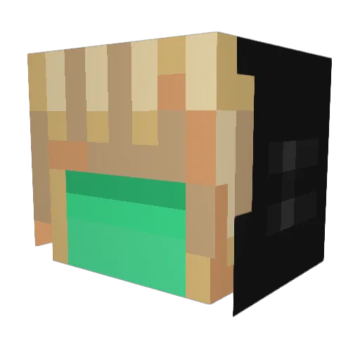 ips Minecraft avatar head, 3D render