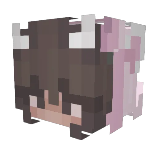 ipsosy Minecraft avatar head, 3D render