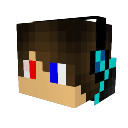 ipz078 Minecraft avatar head, 3D render