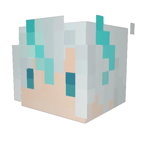 iq193 Minecraft avatar head, 3D render