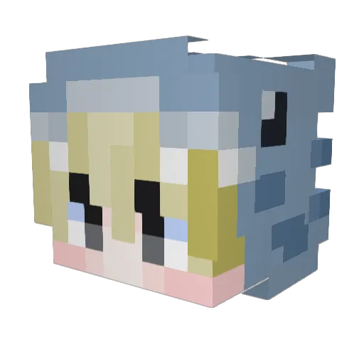 iq49 Minecraft avatar head, 3D render