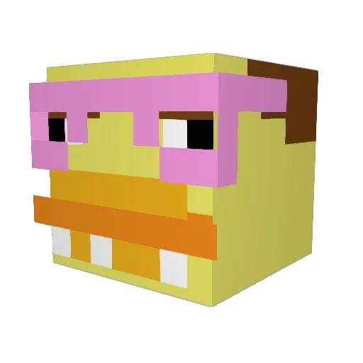 iqd3 Minecraft avatar head, 3D render