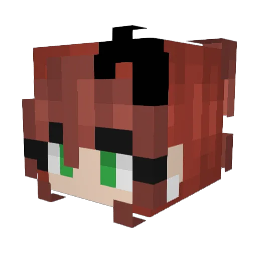 iqfu Minecraft avatar head, 3D render