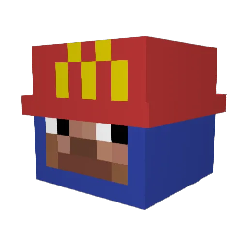 iqhk Minecraft avatar head, 3D render