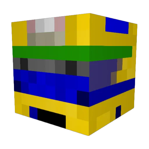 iqmal Minecraft avatar head, 3D render