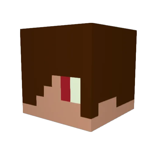 iqmoon Minecraft avatar head, 3D render