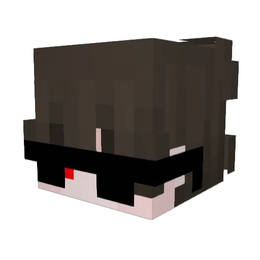 iqora Minecraft avatar head, 3D render