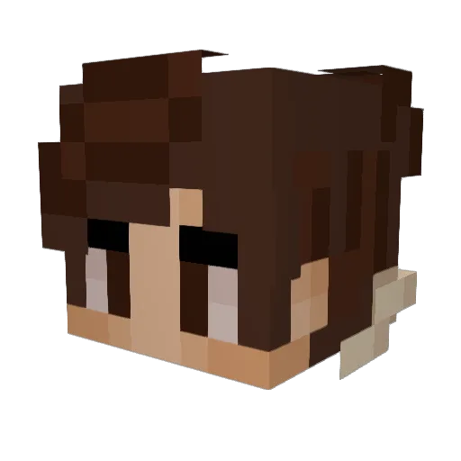 iquaa Minecraft avatar head, 3D render