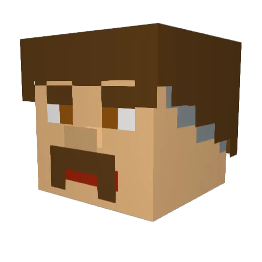 ir0nhill Minecraft avatar head, 3D render