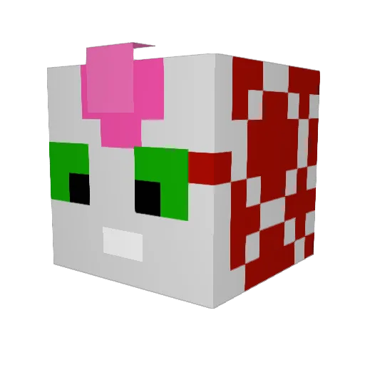 ir1dium Minecraft avatar head, 3D render