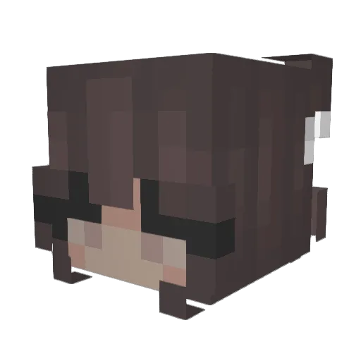 irachika Minecraft avatar head, 3D render
