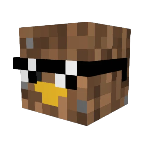irafelix Minecraft avatar head, 3D render