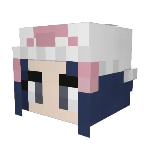 irdca Minecraft avatar head, 3D render