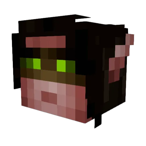 irdo Minecraft avatar head, 3D render