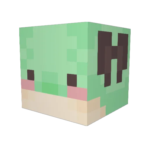 ireatplaydough Minecraft avatar head, 3D render