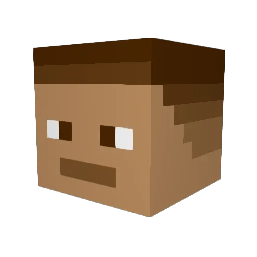 ireles Minecraft avatar head, 3D render