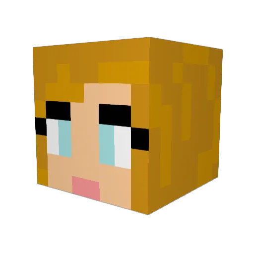 irenica Minecraft avatar head, 3D render