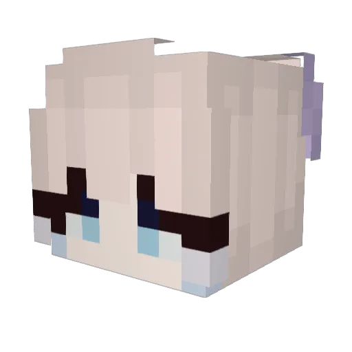 irfancen Minecraft avatar head, 3D render