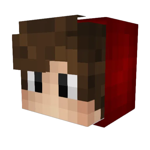 irfand Minecraft avatar head, 3D render