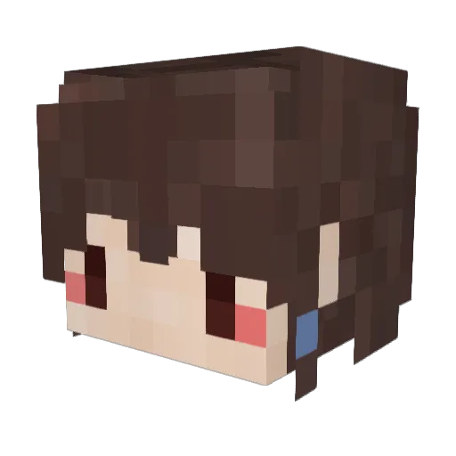 iriaru Minecraft avatar head, 3D render