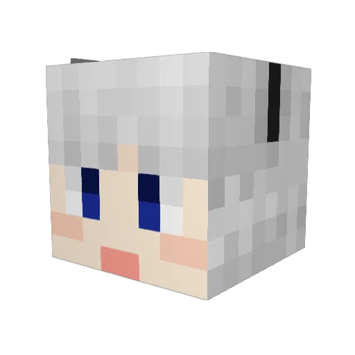 iriasion Minecraft avatar head, 3D render