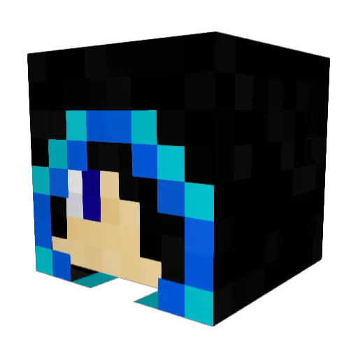 irieru Minecraft avatar head, 3D render