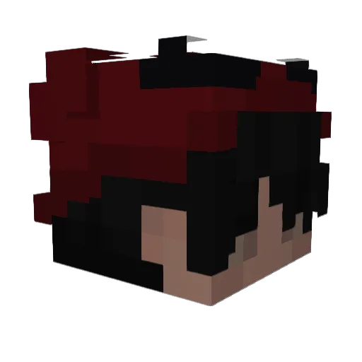 iriseyes1 Minecraft avatar head, 3D render