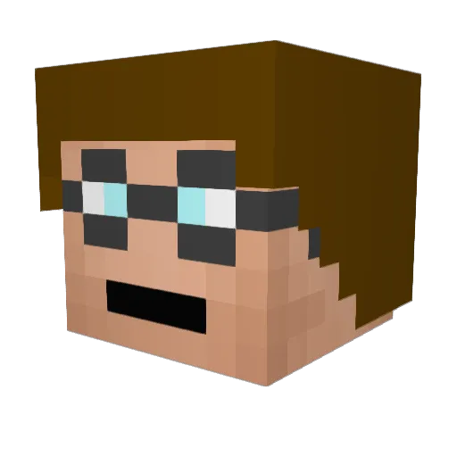 irishpain Minecraft avatar head, 3D render