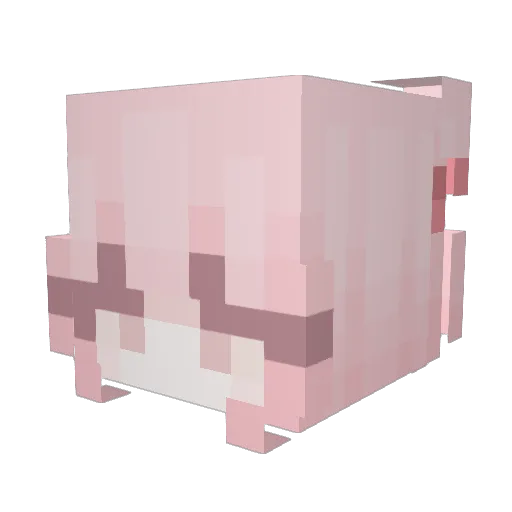 irisite Minecraft avatar head, 3D render