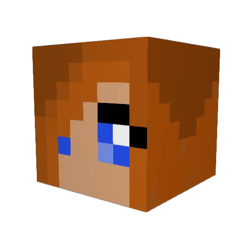 irispro Minecraft avatar head, 3D render