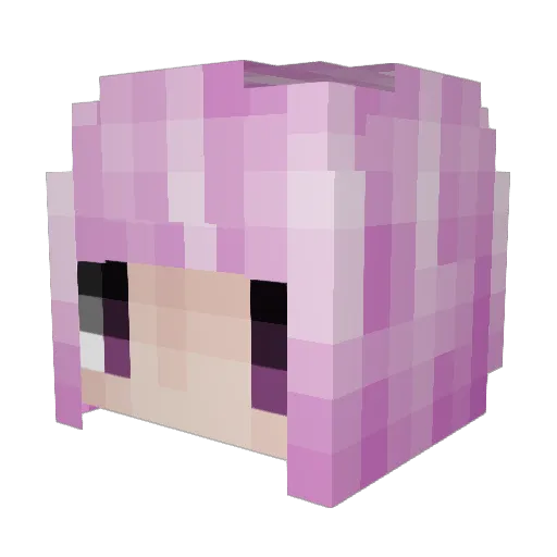 irisqwq Minecraft avatar head, 3D render