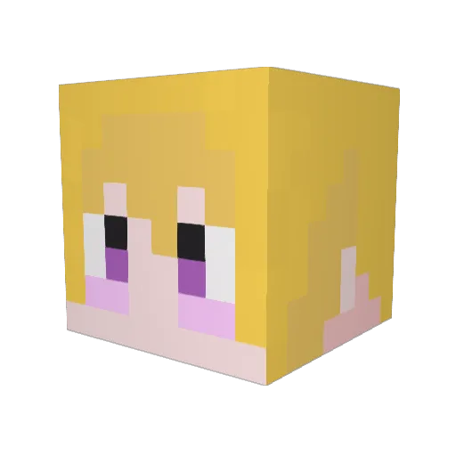 irisu_C Minecraft avatar head, 3D render