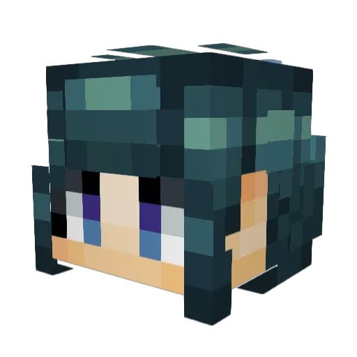 irivva Minecraft avatar head, 3D render