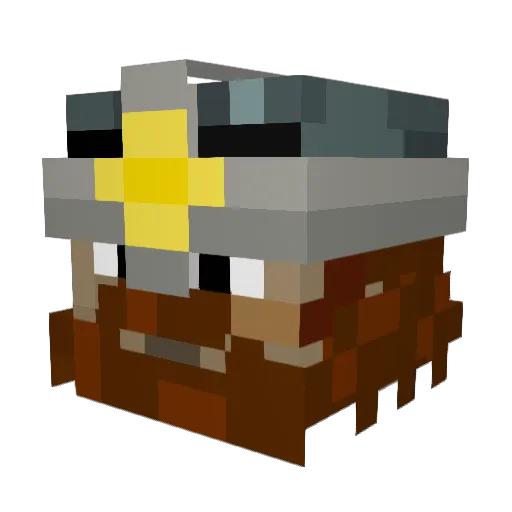 irkanot Minecraft avatar head, 3D render