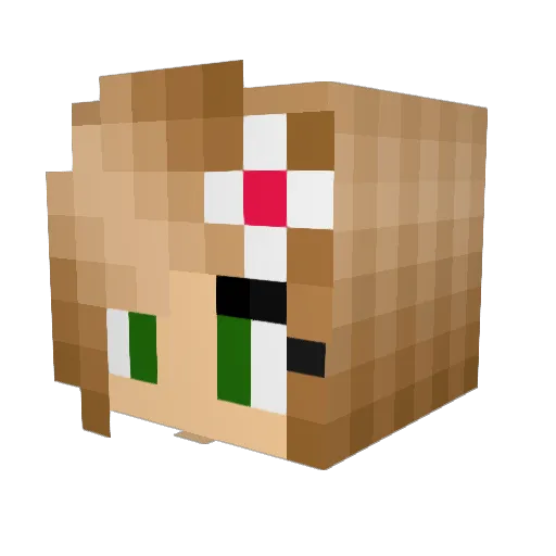 irkis Minecraft avatar head, 3D render