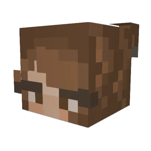 irl_piickless Minecraft avatar head, 3D render