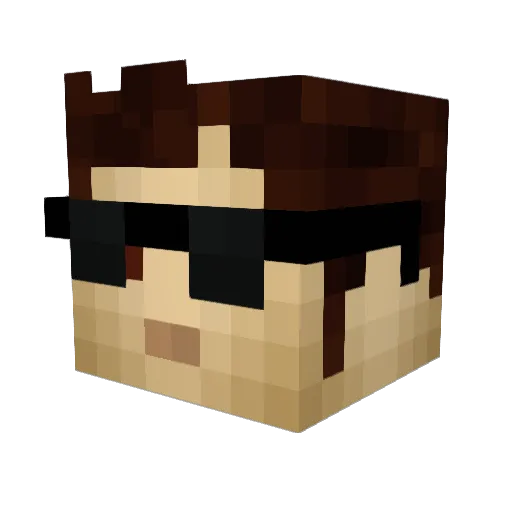 irlm Minecraft avatar head, 3D render