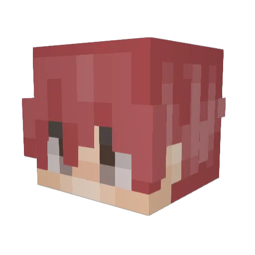 iroha_su Minecraft avatar head, 3D render