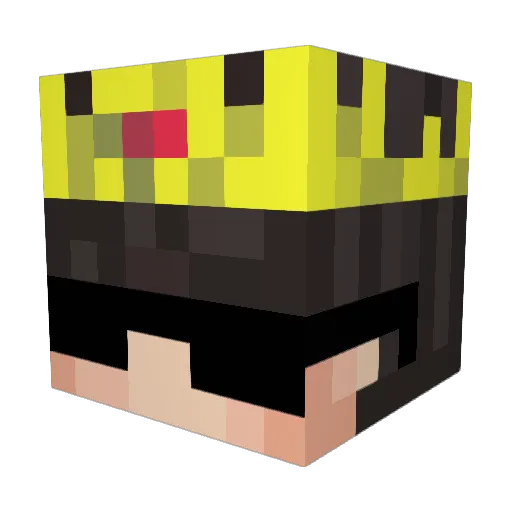 irohaman Minecraft avatar head, 3D render