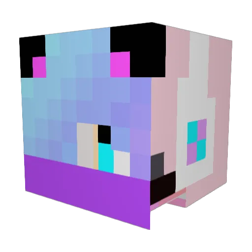ironagi Minecraft avatar head, 3D render