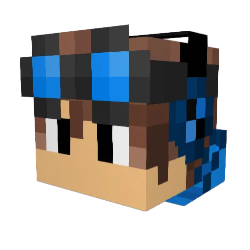 ironboy09 Minecraft avatar head, 3D render