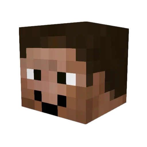 ironflips Minecraft avatar head, 3D render