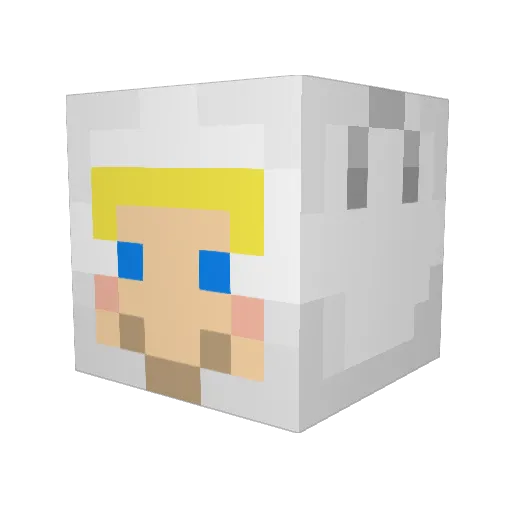 irongolemmemo Minecraft avatar head, 3D render